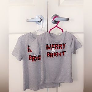 Matching Merry & Bright Holiday Shirts